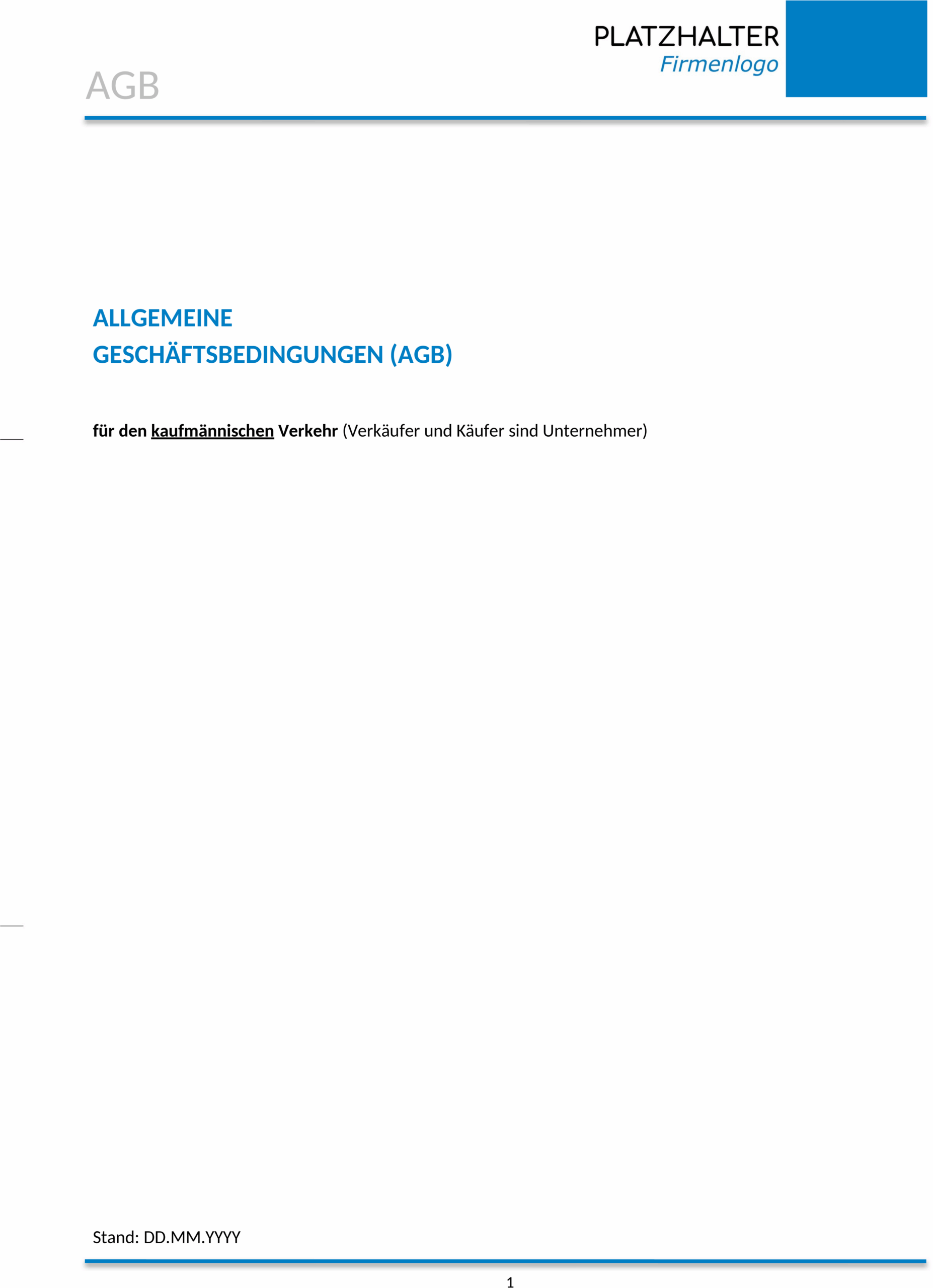 AGB Vorlage im DOCX-Format