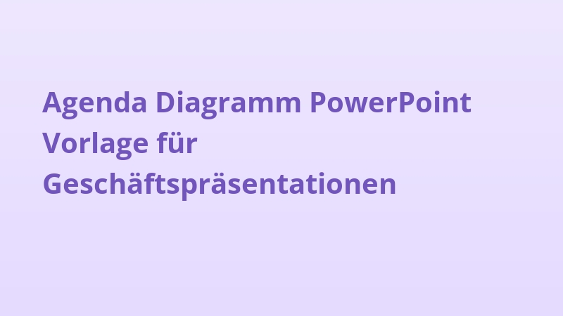 Agenda Diagramm PowerPoint Vorlage für Geschäftspräsentationen