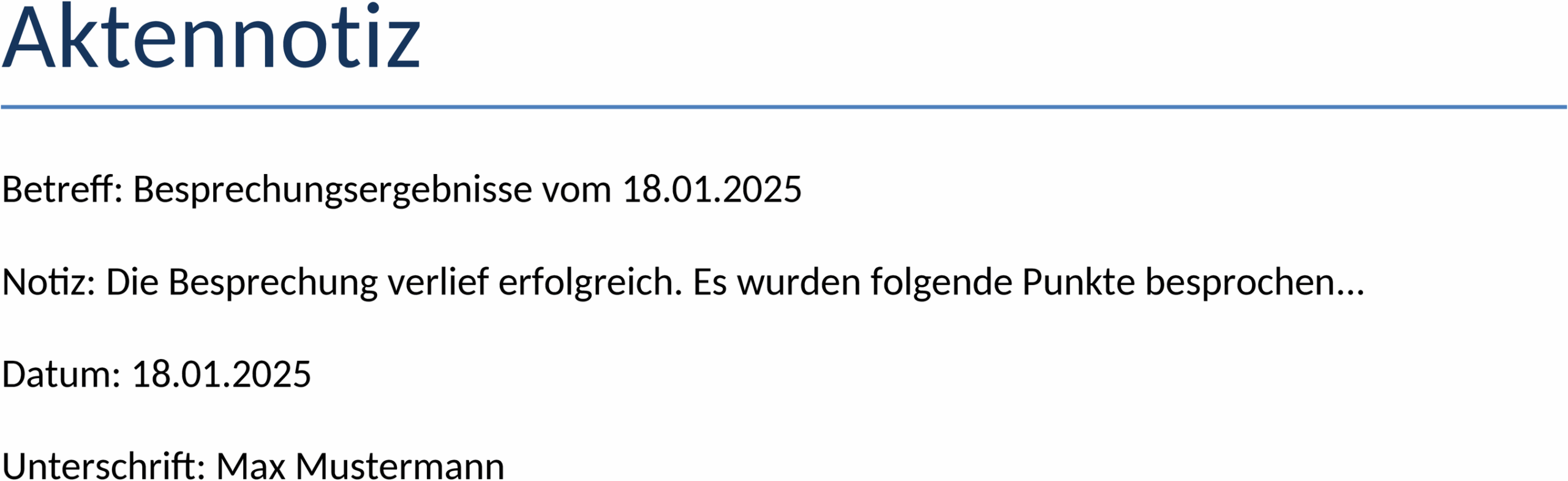 Aktennotiz Word-Vorlage: Struktur und Nutzen
