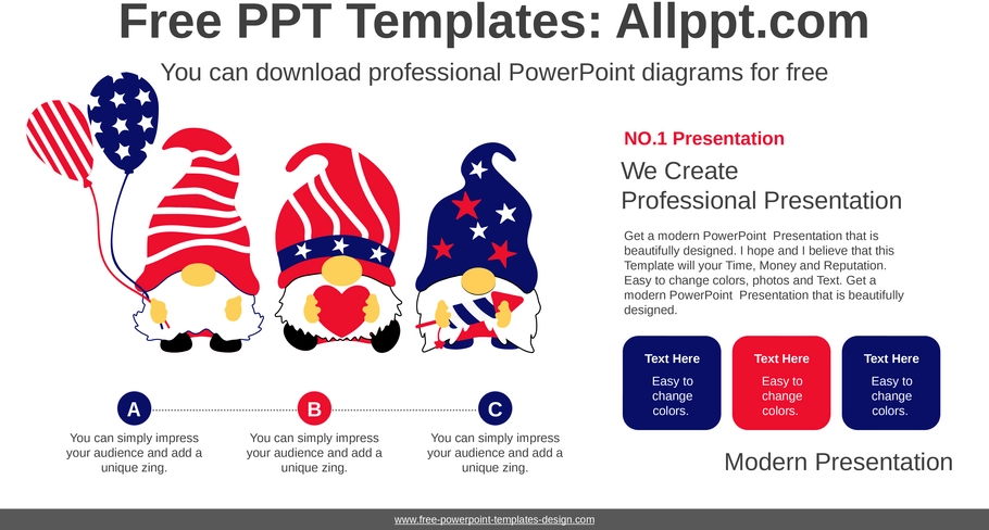 amerikanisch-patriotische-gnome-powerpoint-vorlage