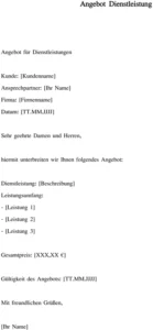 angebot-dienstleistungen-erstellen-umsetzung-vorlage