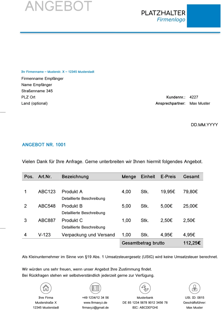 angebot-vorlage-kleinunternehmer