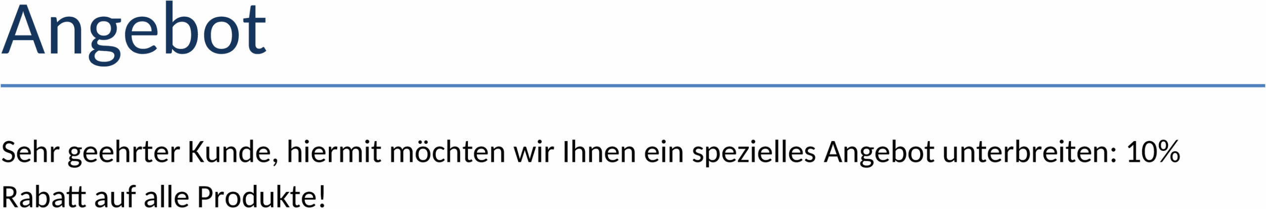 Angebot Vorlage Word