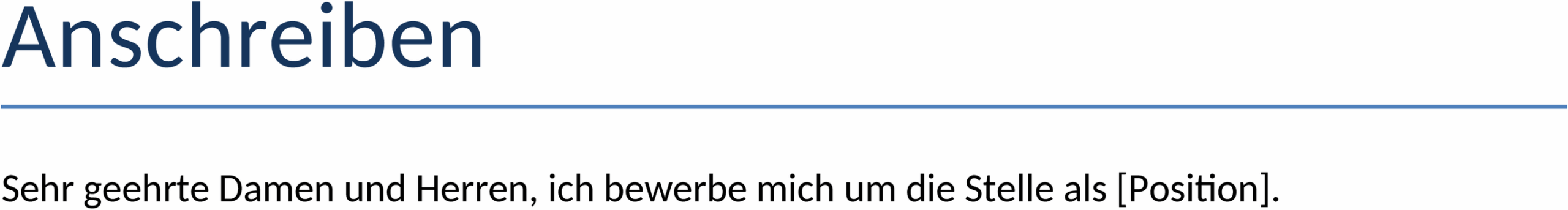 Anschreiben Word-Template