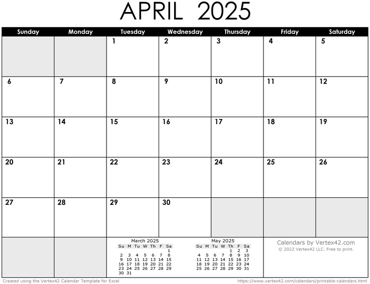 april-zweitausendfuenf-und-zwanzig-kalender