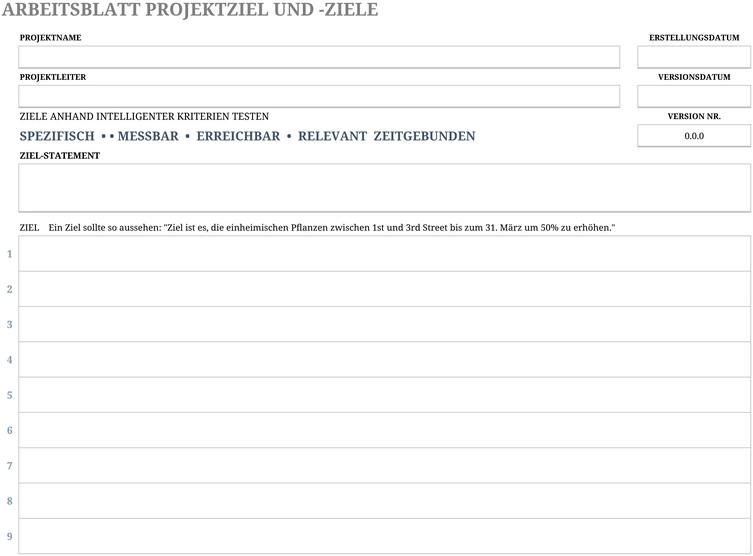 arbeitsblatt-projektziele-und-ziele