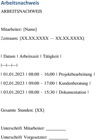 arbeitsnachweis-vorlage-fuer-dokumentation-der-arbeitszeiten