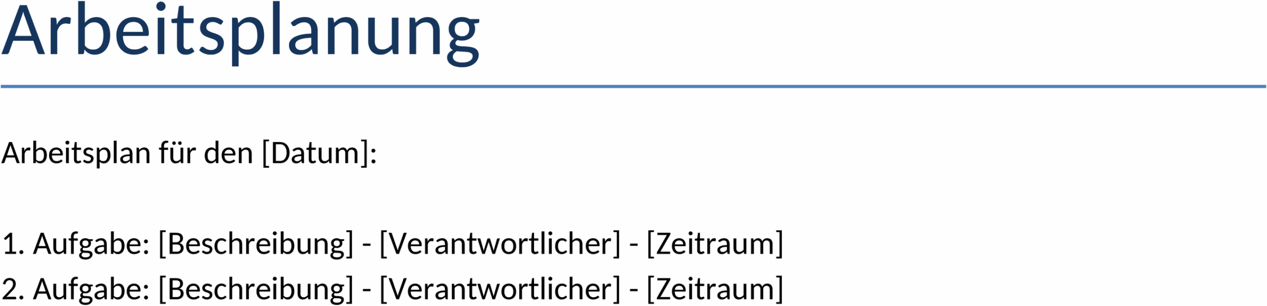 Arbeitsplan-Vorlage-Word