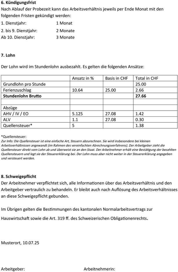 arbeitsvertrag-haushaltshilfe-unbestimmte-zeit-vereinbarung