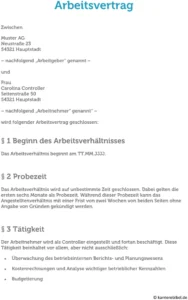 arbeitsvertrag-vorlage-unbefristete-anstellung