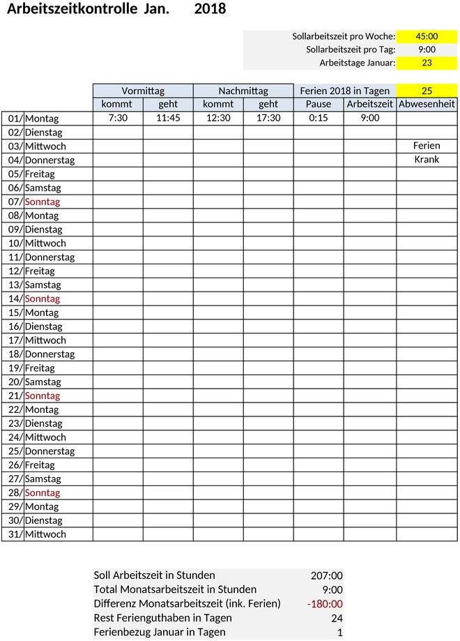 arbeitszeitkontrolle-vorlage-excel-2018