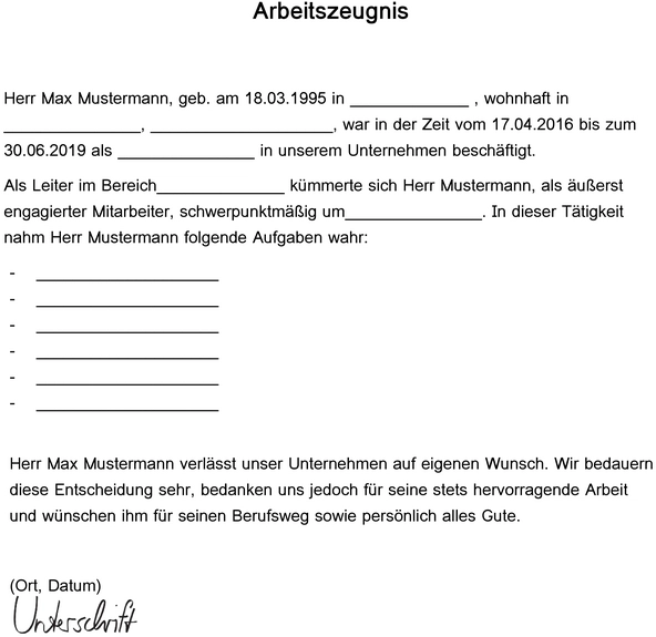 arbeitszeugnis-vorlage-erstellen-einfaches-dokument