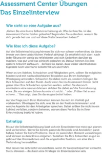 assessment-center-uebungen-einzelinterview
