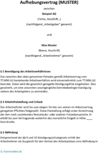 aufhebungsvertrag-muster-vorlage
