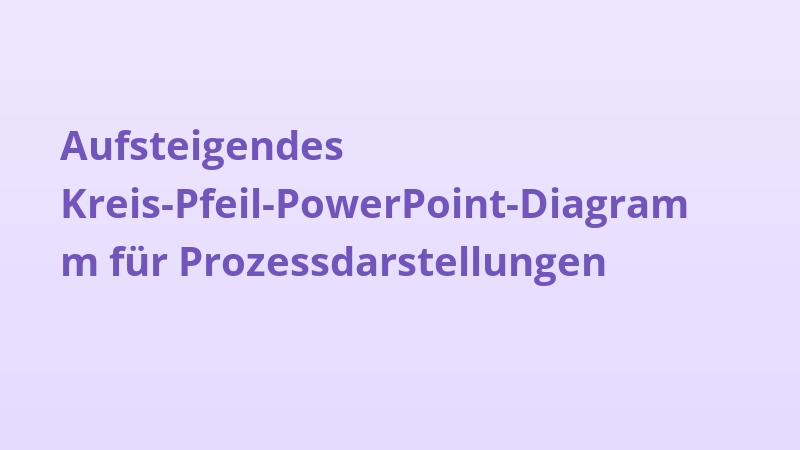 Aufsteigendes Kreis-Pfeil-PowerPoint-Diagramm für Prozessdarstellungen
