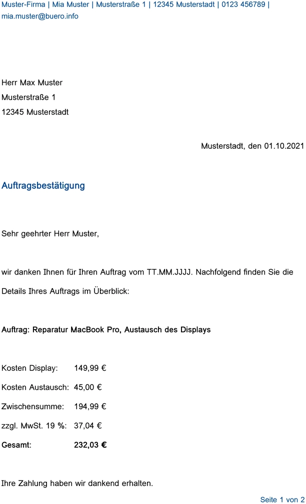 auftragsbestaetigung-vorlage