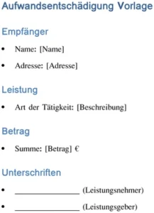 aufwandsentschaedigung-vorlage-dokumentation-leicht-gemacht