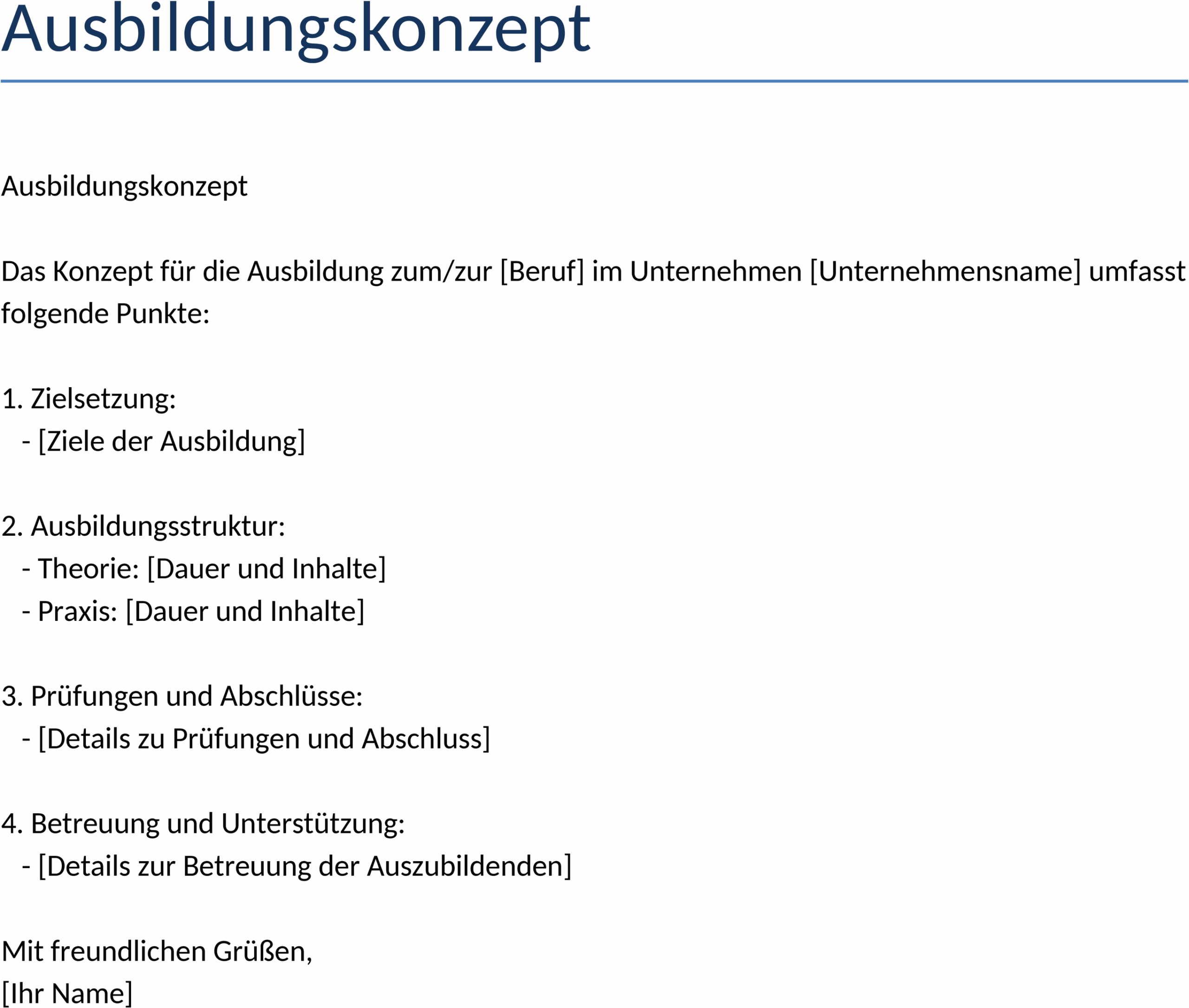 Word-Dokument Ausbildungskonzept