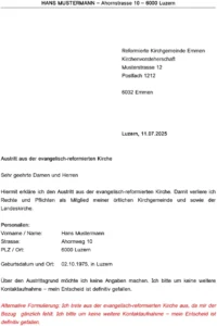 austritt-aus-der-evangelisch-reformierten-kirche-vorlage