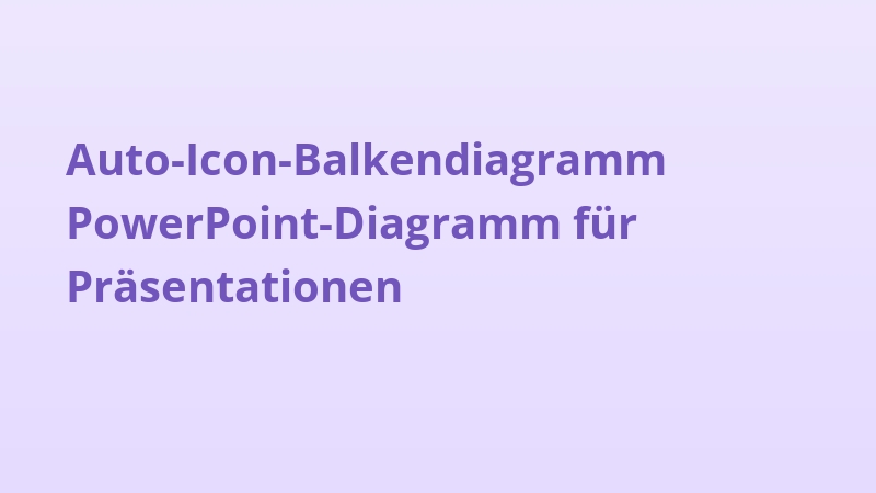 Auto-Icon-Balkendiagramm PowerPoint-Diagramm für Präsentationen
