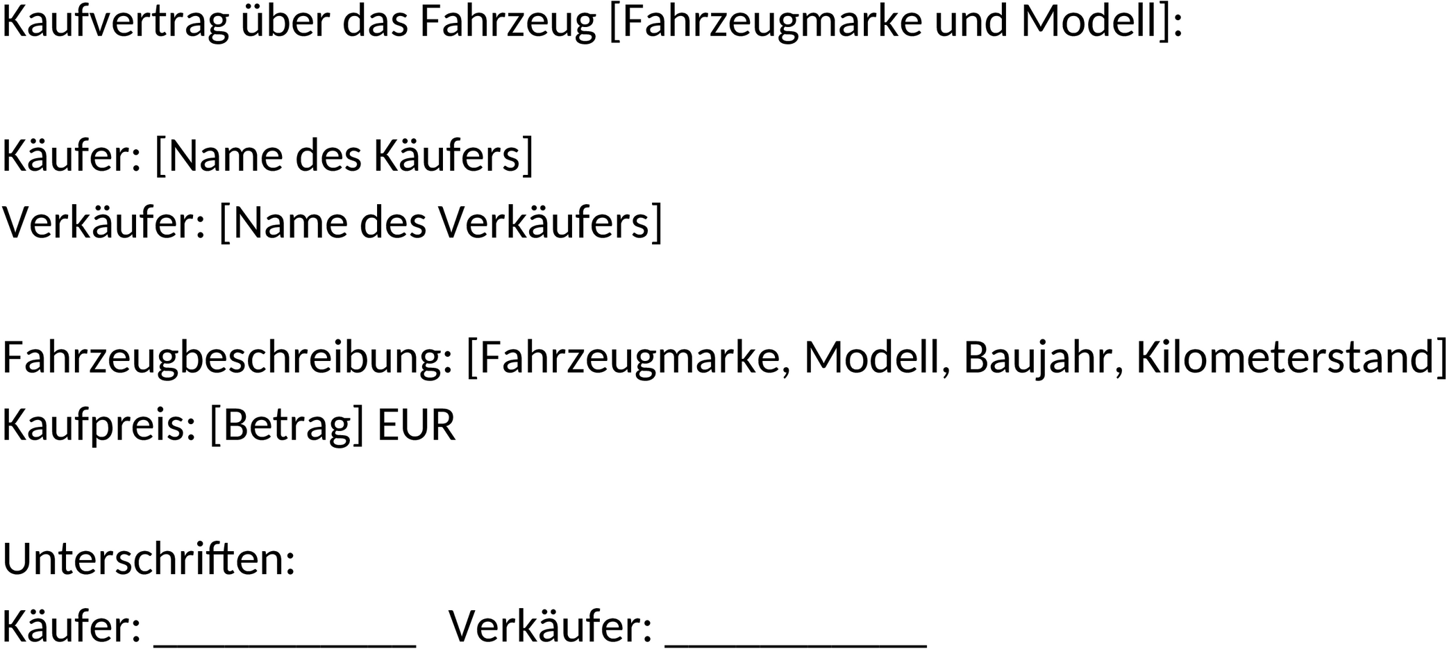 Auto-Kaufvertrag-Word-Template