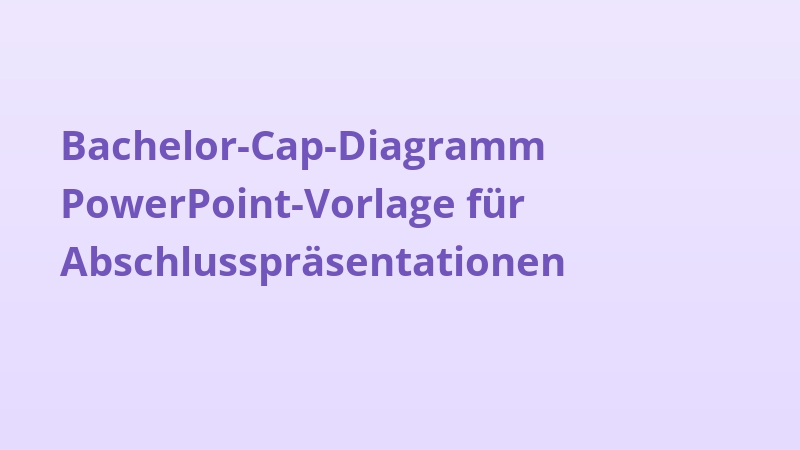 Bachelor-Cap-Diagramm PowerPoint-Vorlage für Abschlusspräsentationen