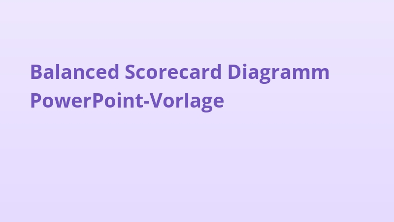 Balanced Scorecard Diagramm PowerPoint-Vorlage