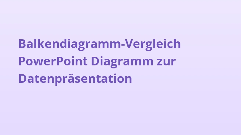 Balkendiagramm-Vergleich PowerPoint Diagramm zur Datenpräsentation