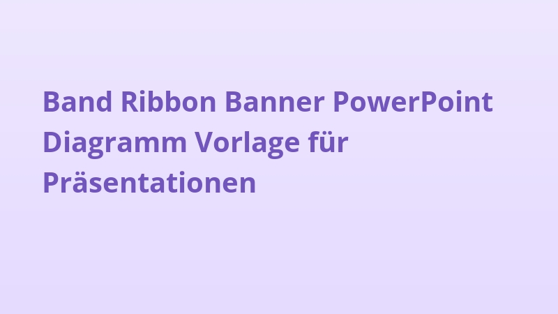 Band Ribbon Banner PowerPoint Diagramm Vorlage für Präsentationen