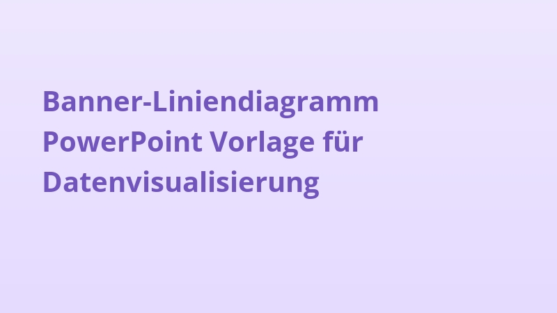 Banner-Liniendiagramm PowerPoint Vorlage für Datenvisualisierung