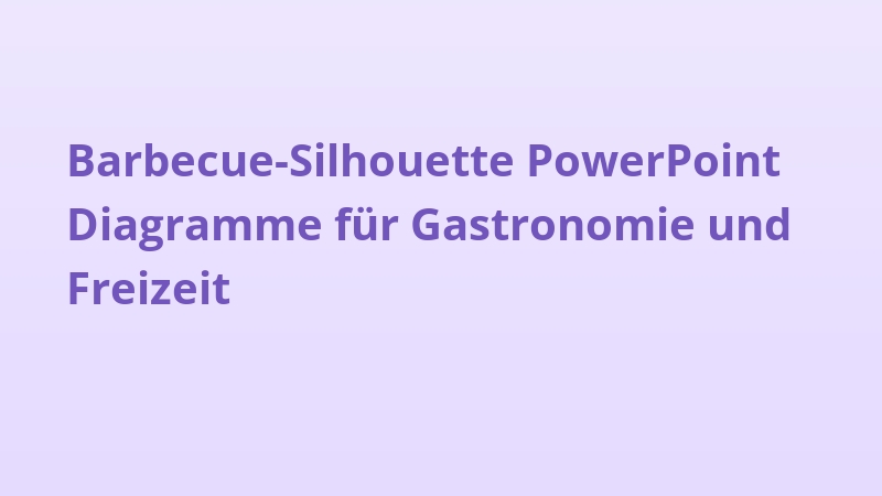 Barbecue-Silhouette PowerPoint Diagramme für Gastronomie und Freizeit