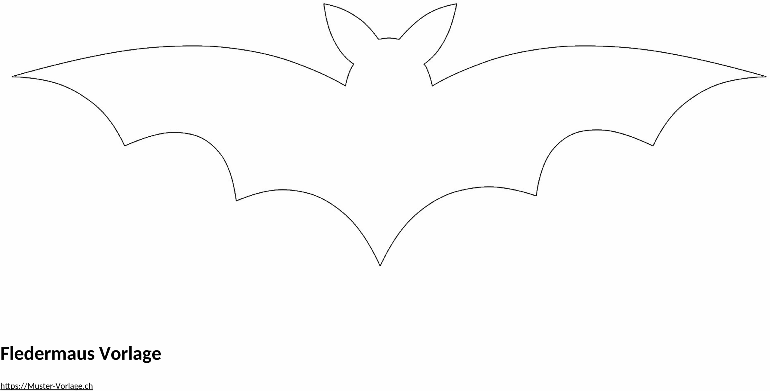 Word Bastelvorlage Fledermaus