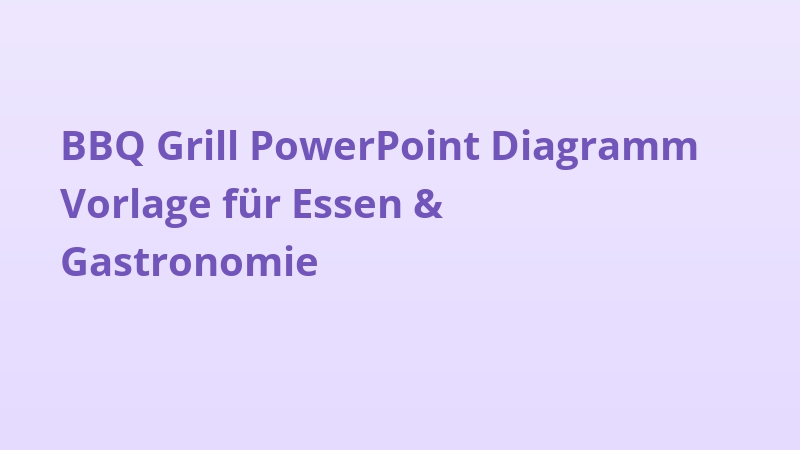 BBQ Grill PowerPoint Diagramm Vorlage für Essen & Gastronomie