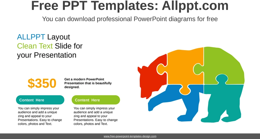 bear-silhouette-puzzle-powerpoint-vorlage