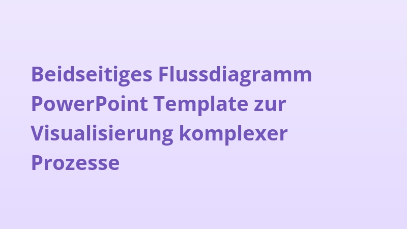 Beidseitiges Flussdiagramm PowerPoint Template zur Visualisierung komplexer Prozesse
