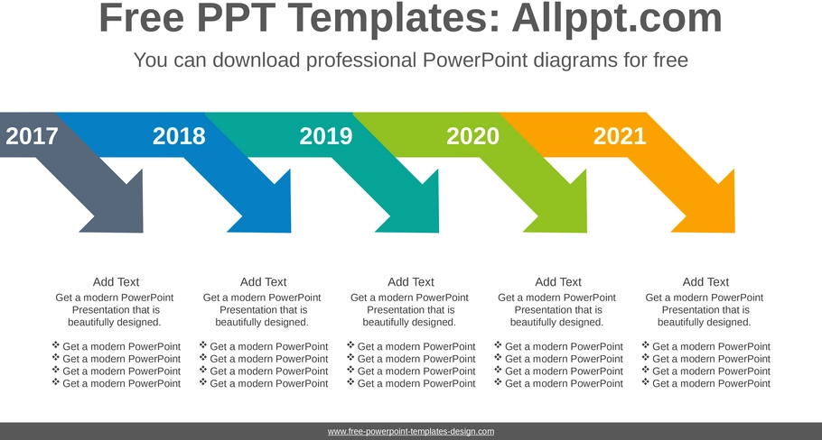 bent-arrows-powerpoint-vorlage-fuer-diagramme-und-infografiken