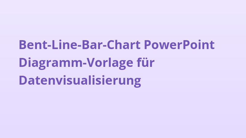 Bent-Line-Bar-Chart PowerPoint Diagramm-Vorlage für Datenvisualisierung