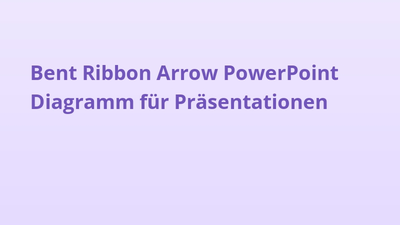 Bent Ribbon Arrow PowerPoint Diagramm für Präsentationen