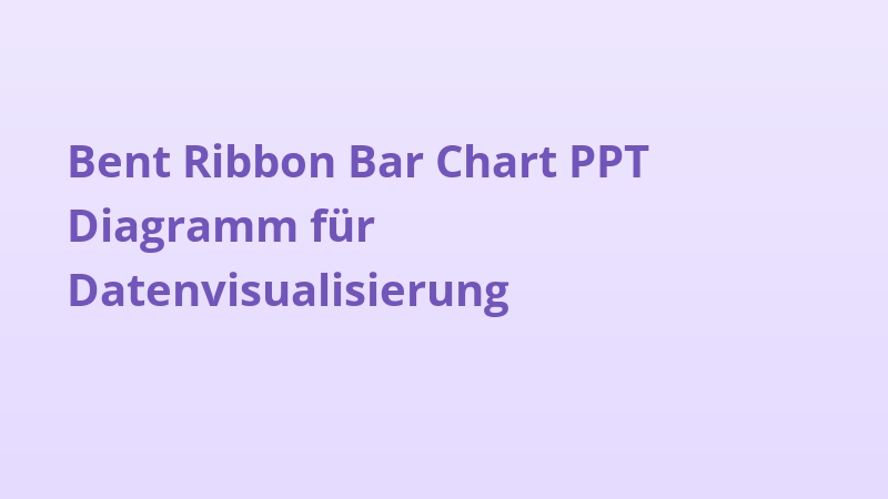 Bent Ribbon Bar Chart PPT Diagramm für Datenvisualisierung