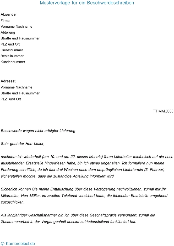 beschwerdeschreiben-muster-vorlage