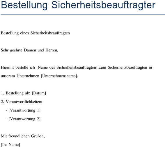 bestellung-sicherheitsbeauftragter-vorlage