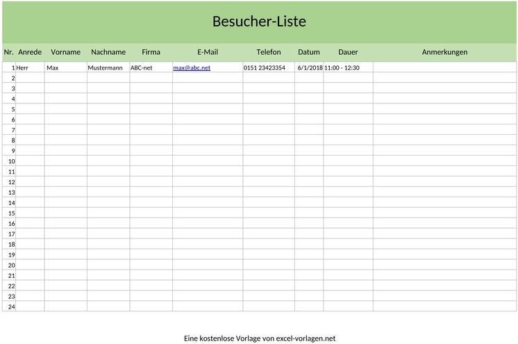 besucher-gaeste-liste-vorlage