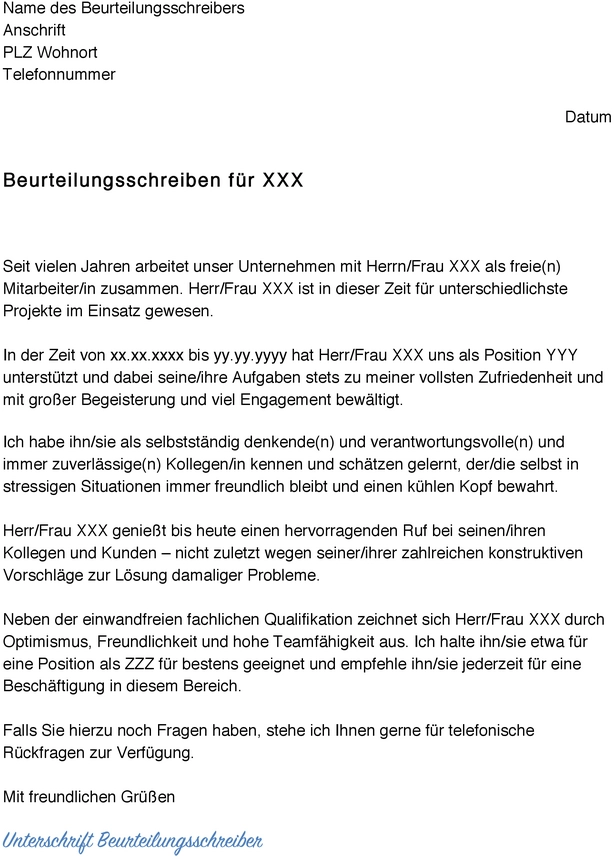 beurteilungsschreiben-mitarbeiter-und-freelancer