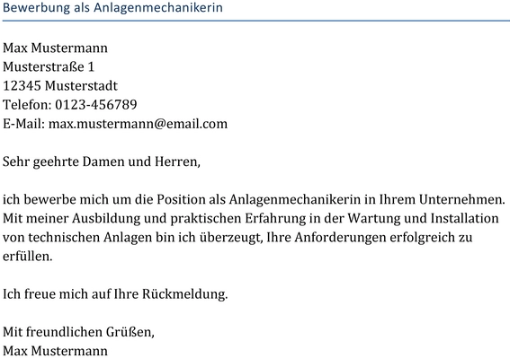 bewerbung-als-anlagenmechanikerin