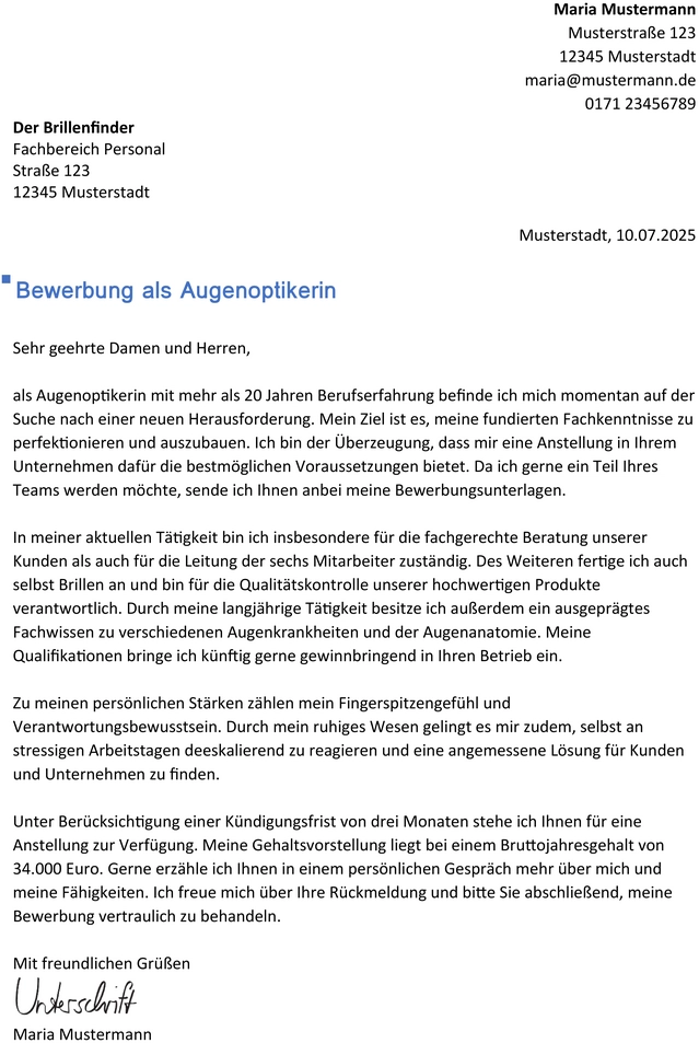 bewerbung-als-augenoptikerin-vorlage
