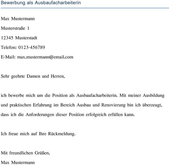bewerbung-als-ausbaufacharbeiterin