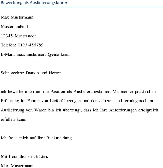 bewerbung-als-auslieferungsfahrer