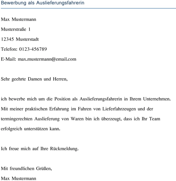 bewerbung-als-auslieferungsfahrerin