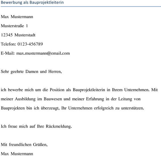 bewerbung-als-bauprojektleiterin