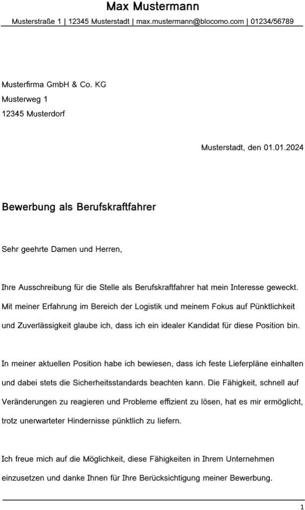 bewerbung-als-berufskraftfahrer-vorlage